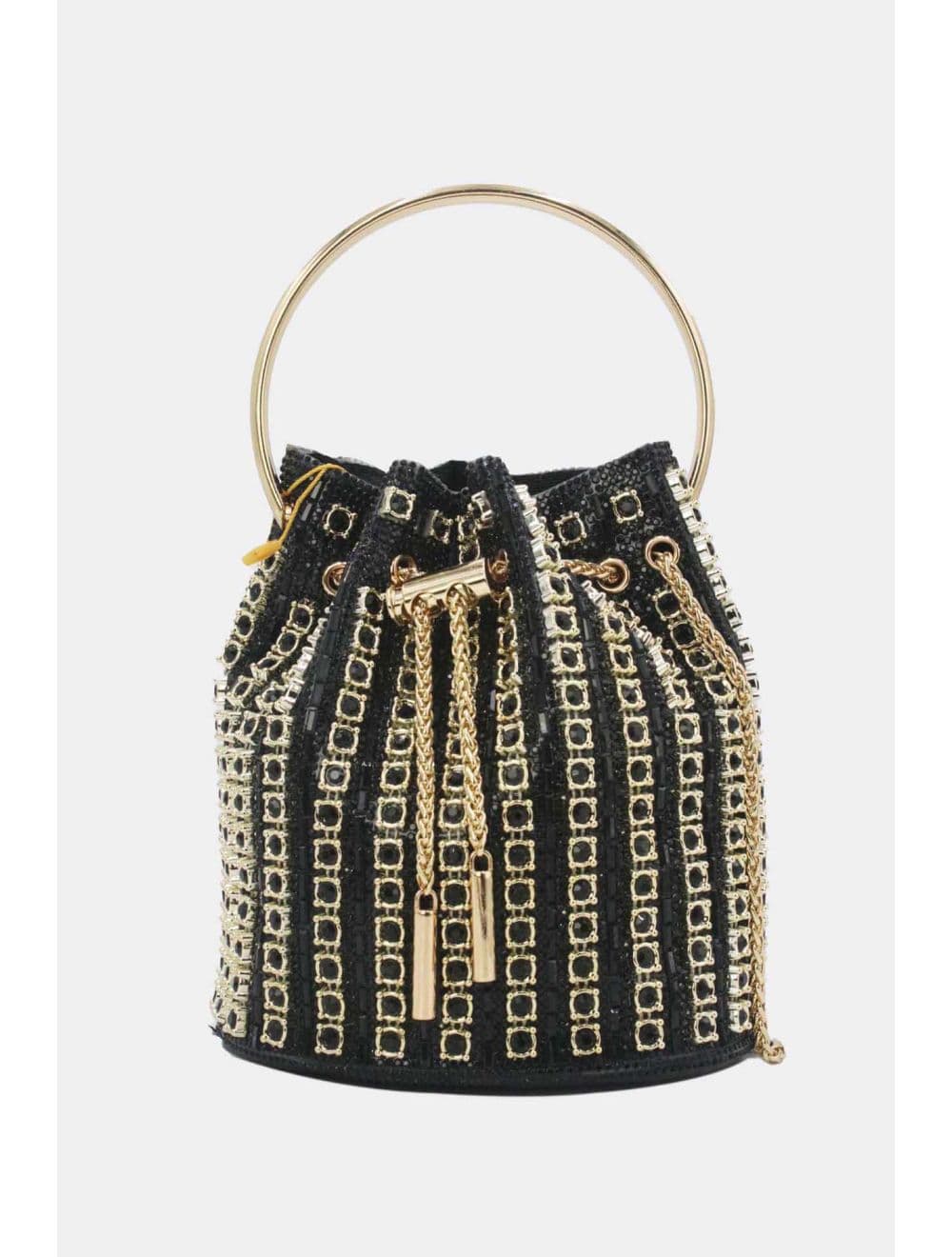 Sac Seau Soirée Avec Strasse RÉASSORT 24P-5954-Noir