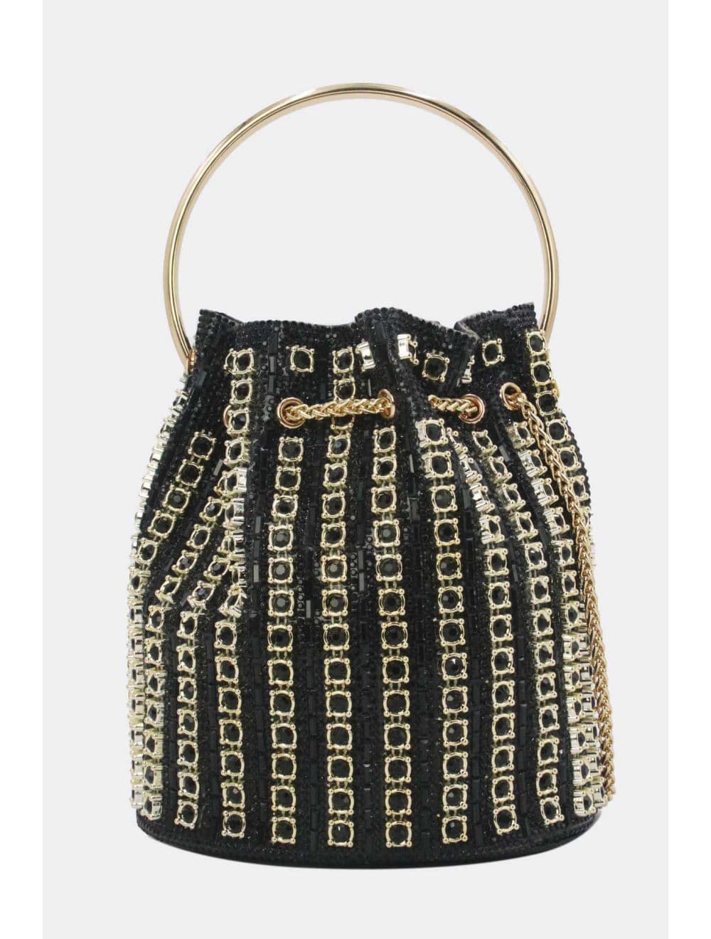 Sac Seau Soirée Avec Strasse RÉASSORT 24P-5954-Noir — vue 3