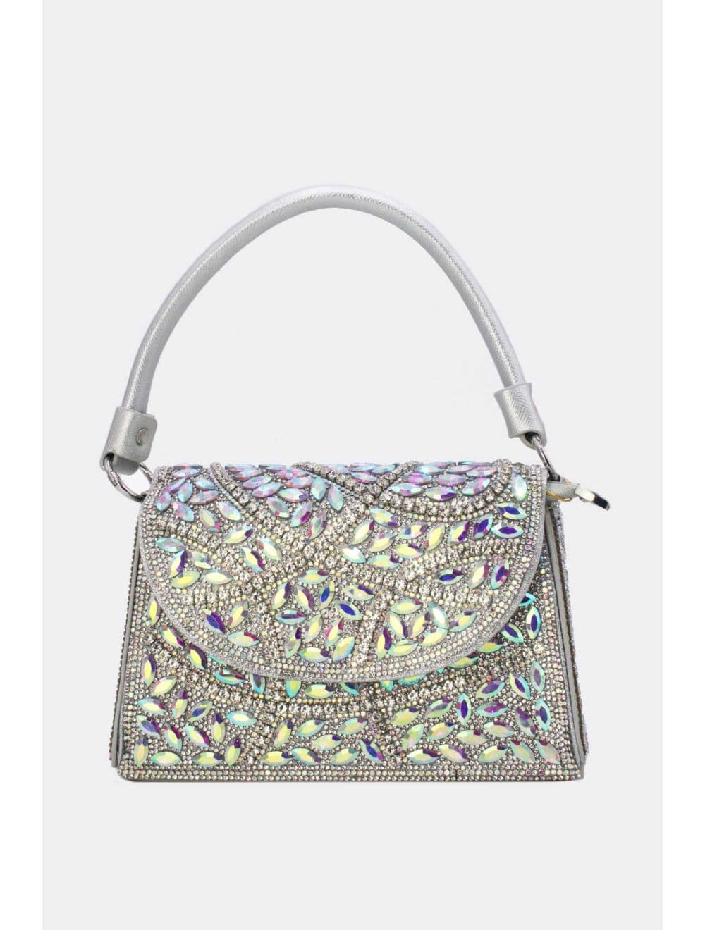 Sac à Main Soirée Strass 25P-6142-AB Argenté