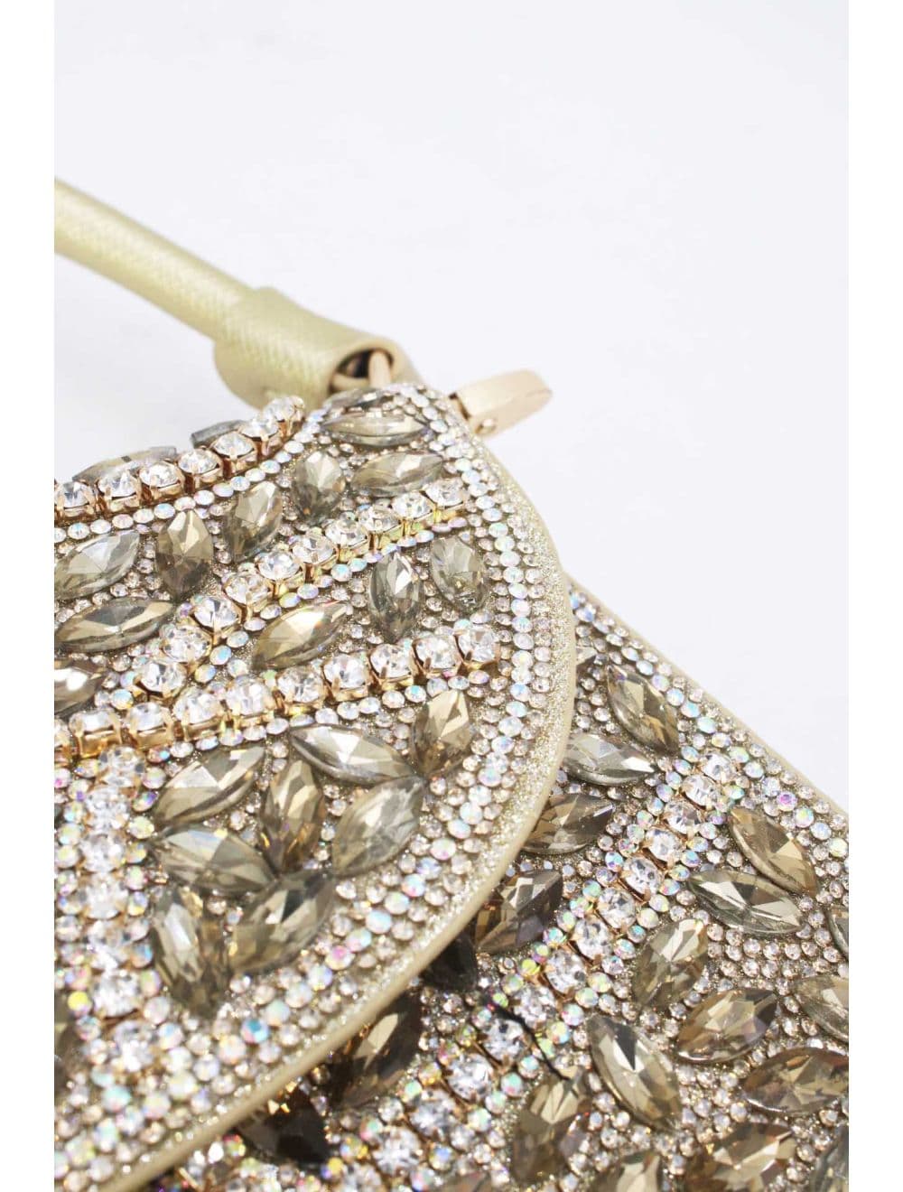 Sac à Main Soirée Strass 25P-6142-Plain Gold — vue 4