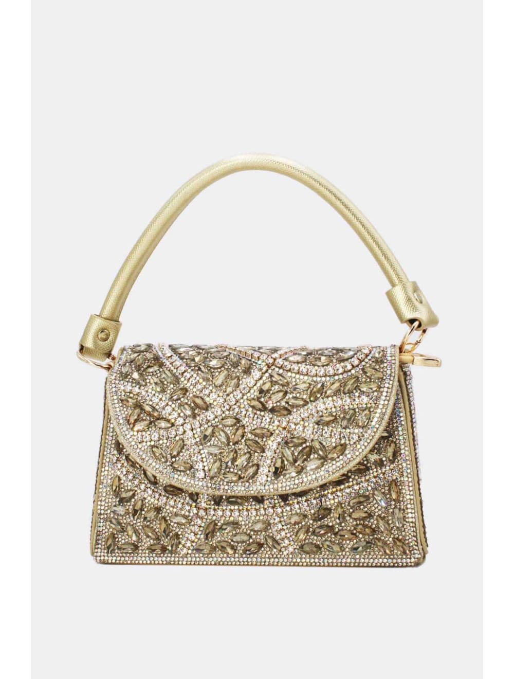 Sac à Main Soirée Strass 25P-6142-Plain Gold — vue 6