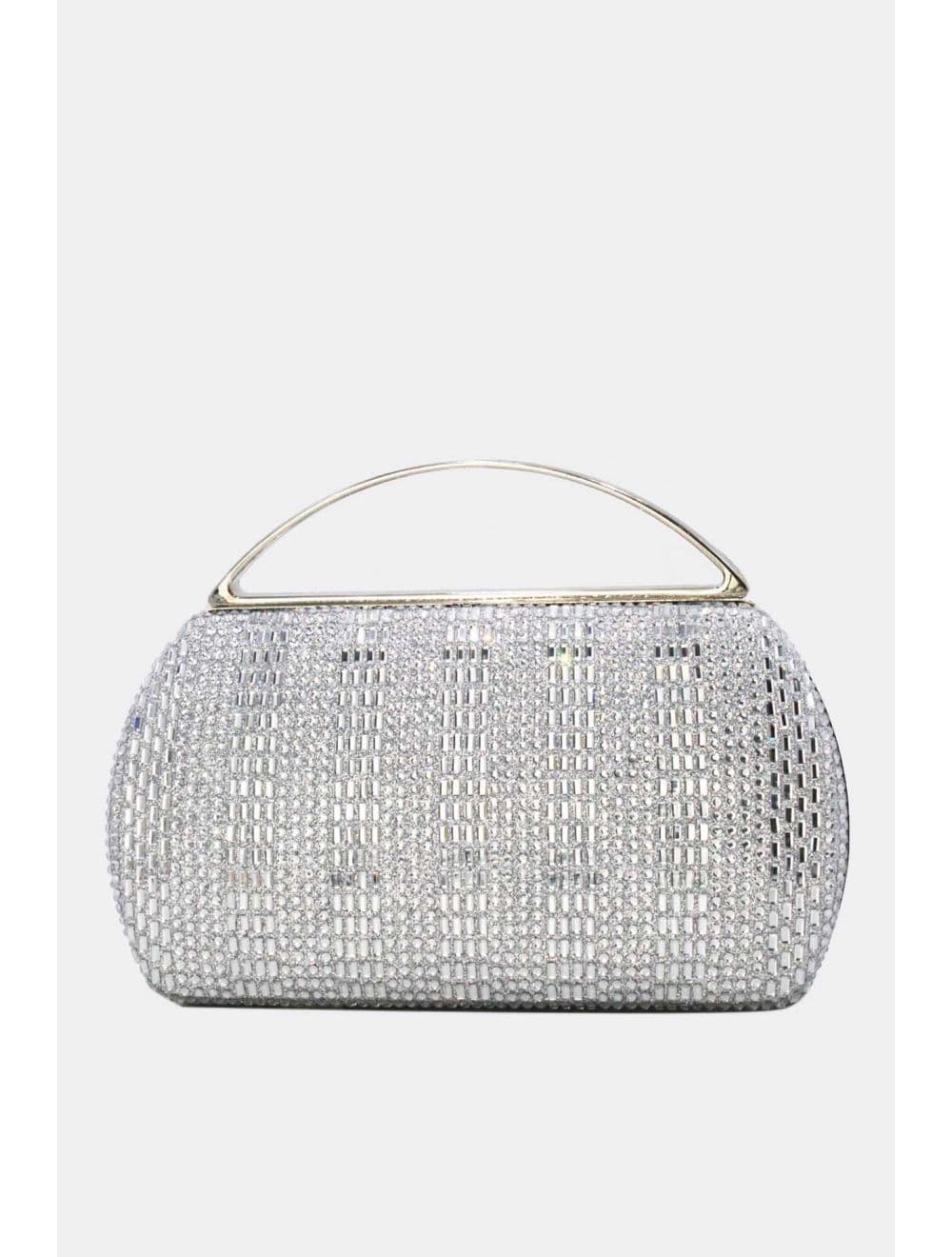 Pochette Soirée Strass 25-Y482-2-Argenté