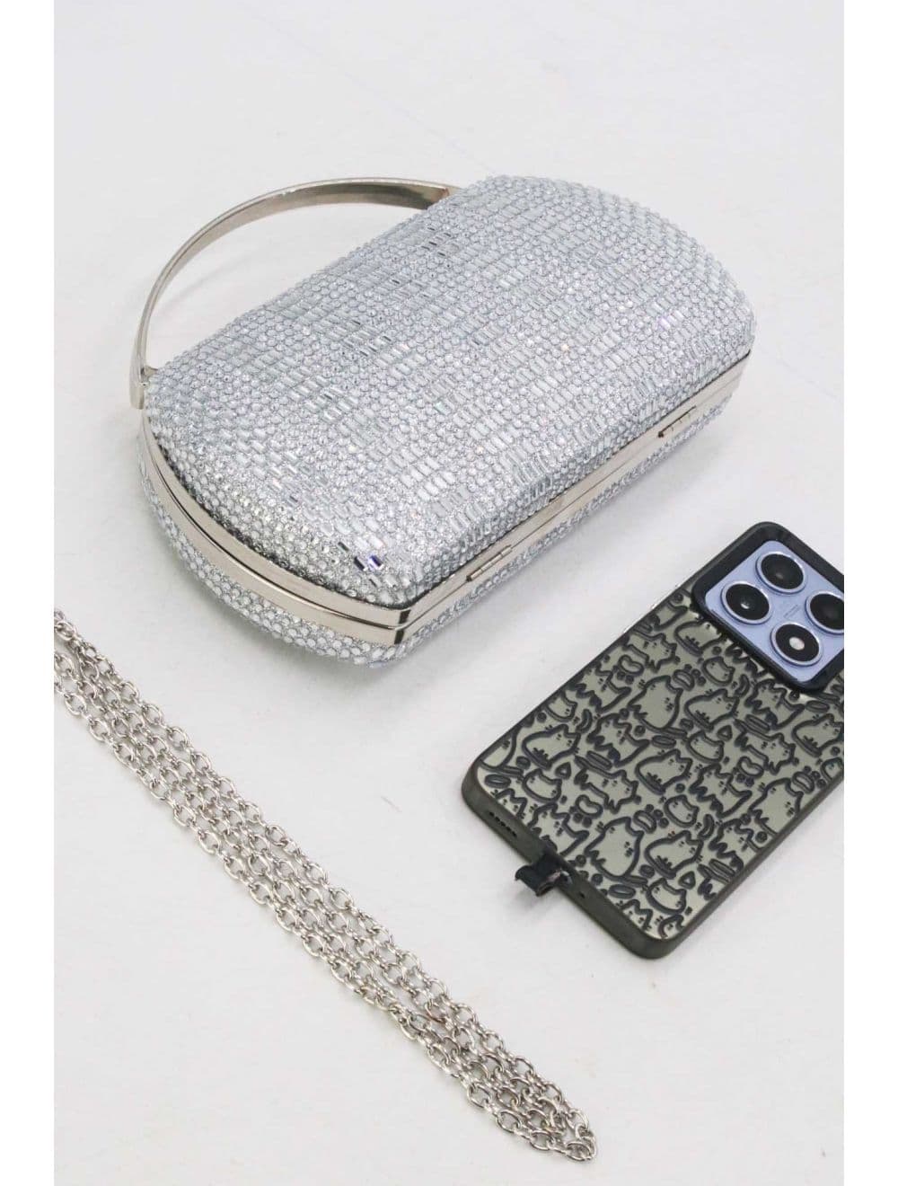 Pochette Soirée Strass 25-Y482-2-Argenté — vue 3