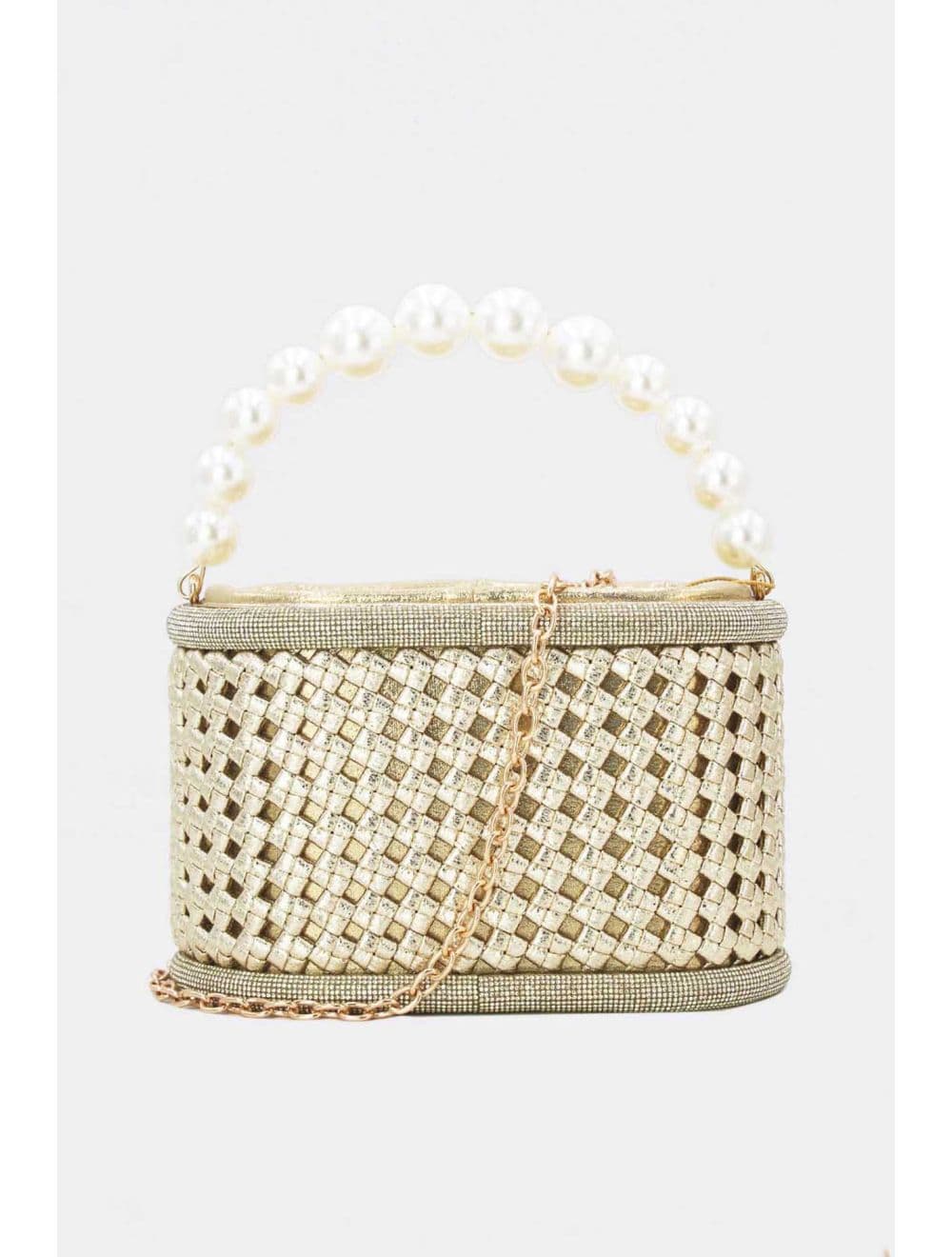 Sac à Main Soirée à Anse Perles 24P-5859-Doré — vue 4