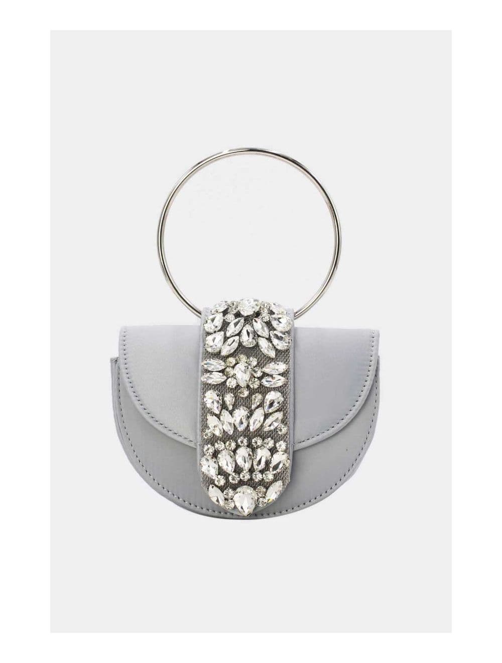 Sac Soirée à Languette Diamants 24P-5929-Argenté — vue 3