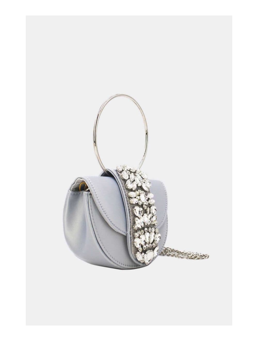 Sac Soirée à Languette Diamants 24P-5929-Argenté — vue 4
