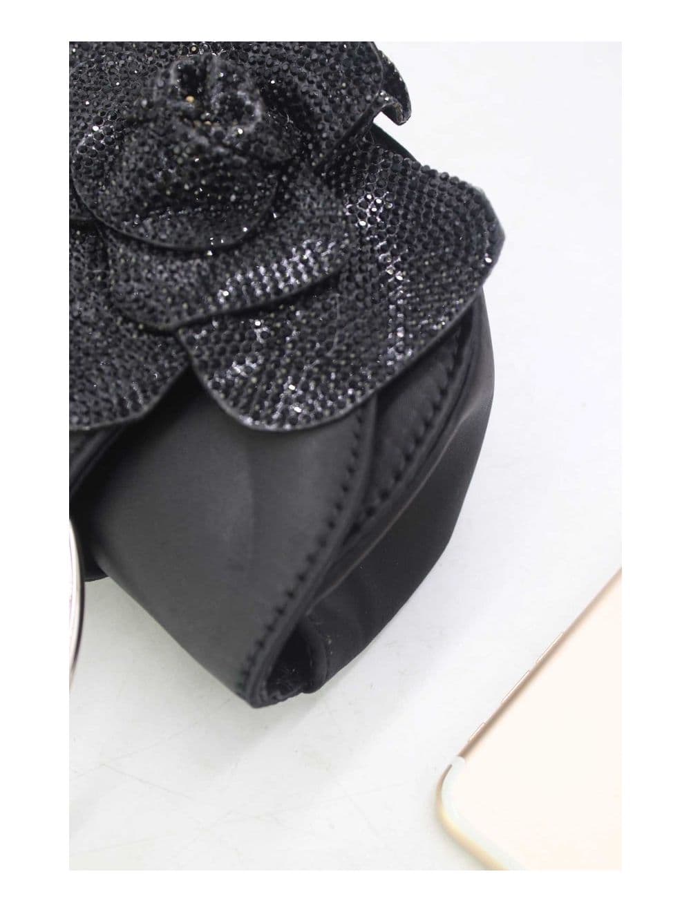 Sac Soirée Strass à Fleur 24P-5930-Noir