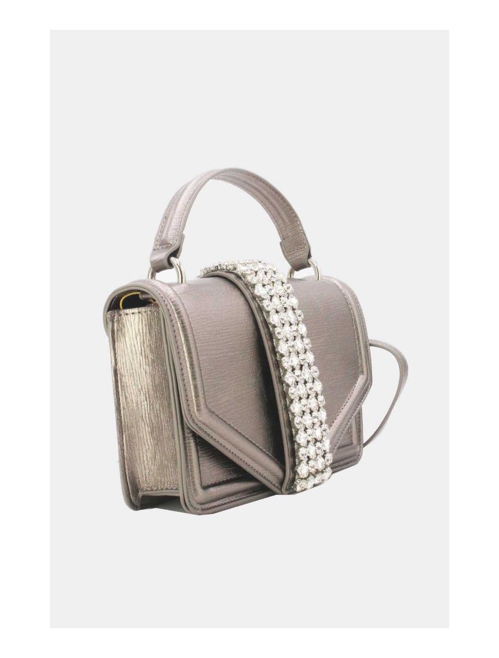 Sac Soirée Et Mariage Orné Diamants 24P-5871-Etain — vue 3