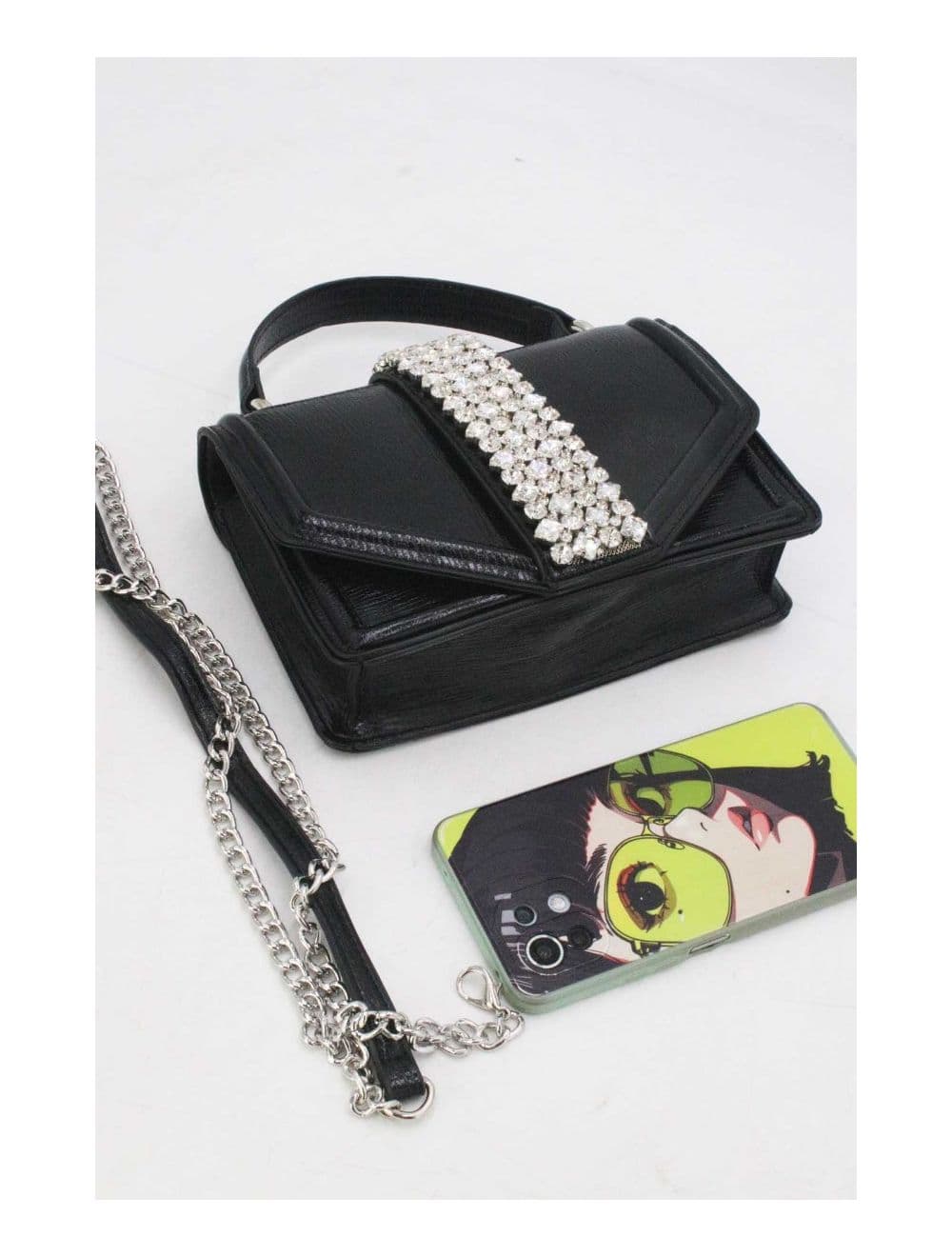 Sac Soirée Et Mariage Orné Diamants 24P-5871-Noir — vue 5