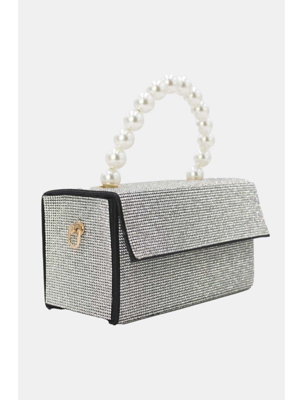 Sac Soirée Ornée De Strass Et Perles 23P-5739-Noir — vue 4