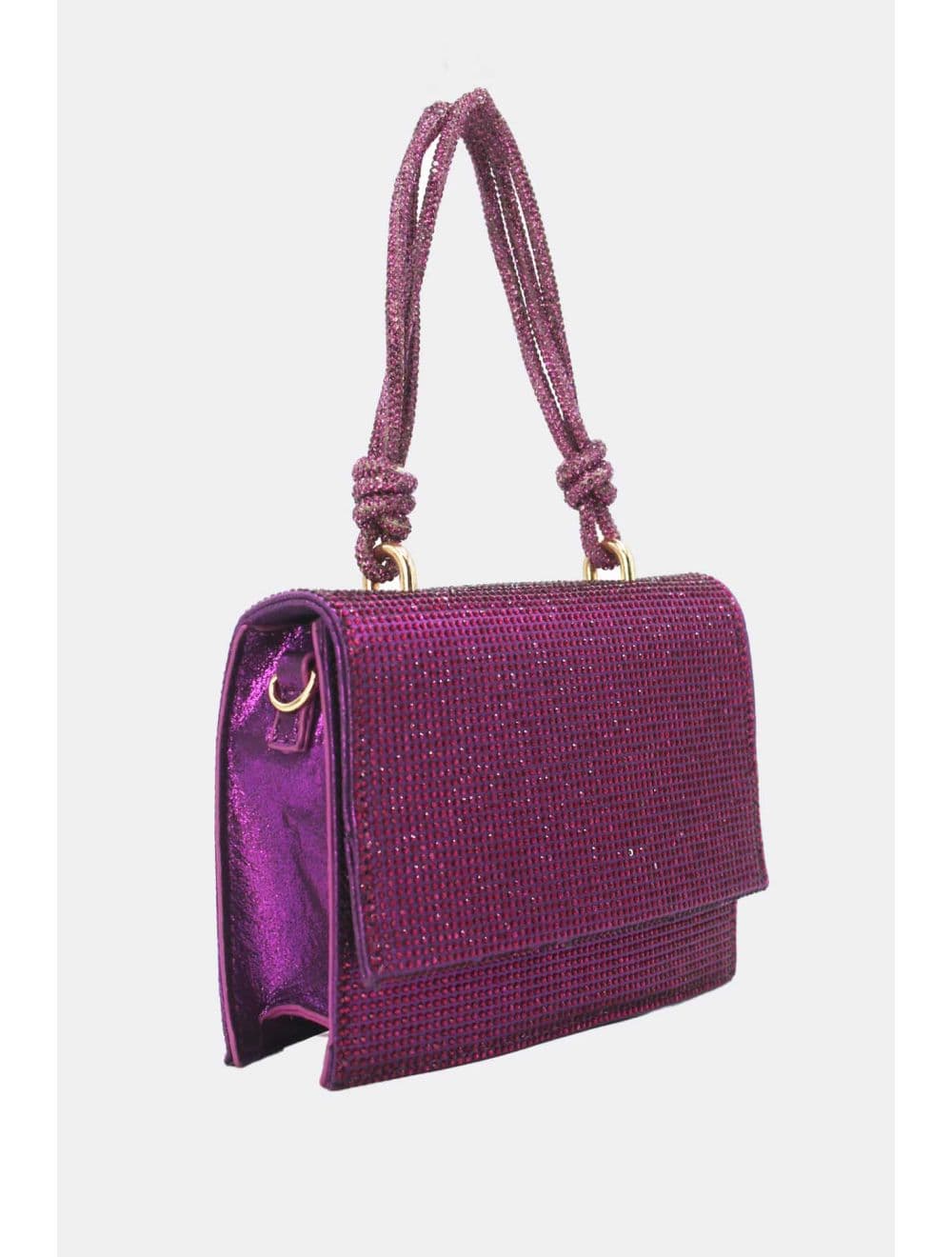 Sac Soirée Strass Minimaliste  23P-5708-Violet — vue 6