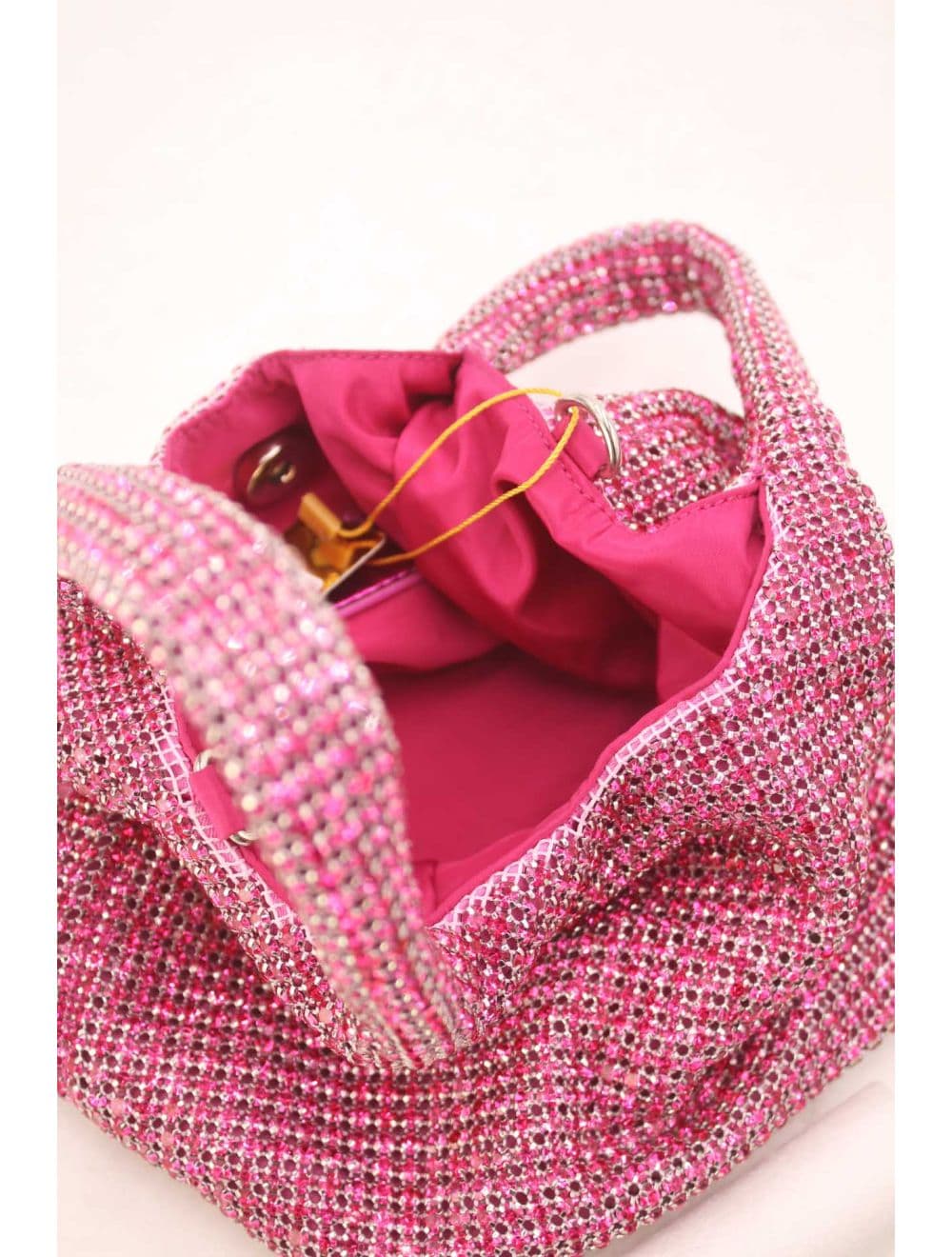 Sac À Main Seau Diamant Strass Pour Femmes-22P-5605-Fushia — vue 4