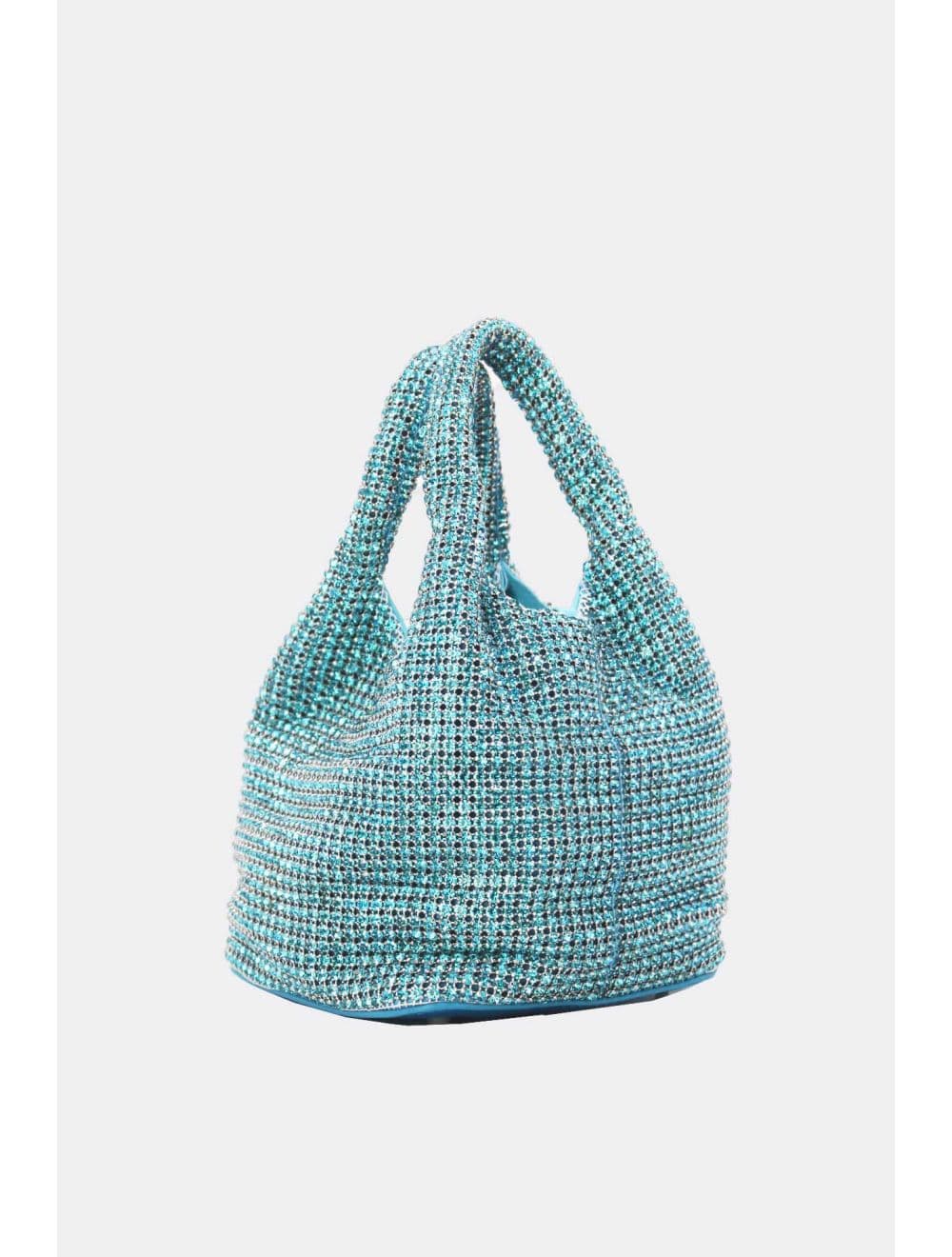Sac À Main Seau Diamant Strass Pour Femmes-22P-5605-Bleuciel — vue 3