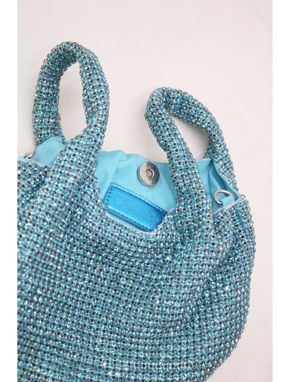 Sac À Main Seau Diamant Strass Pour Femmes-22P-5605-Bleuciel — vue 4