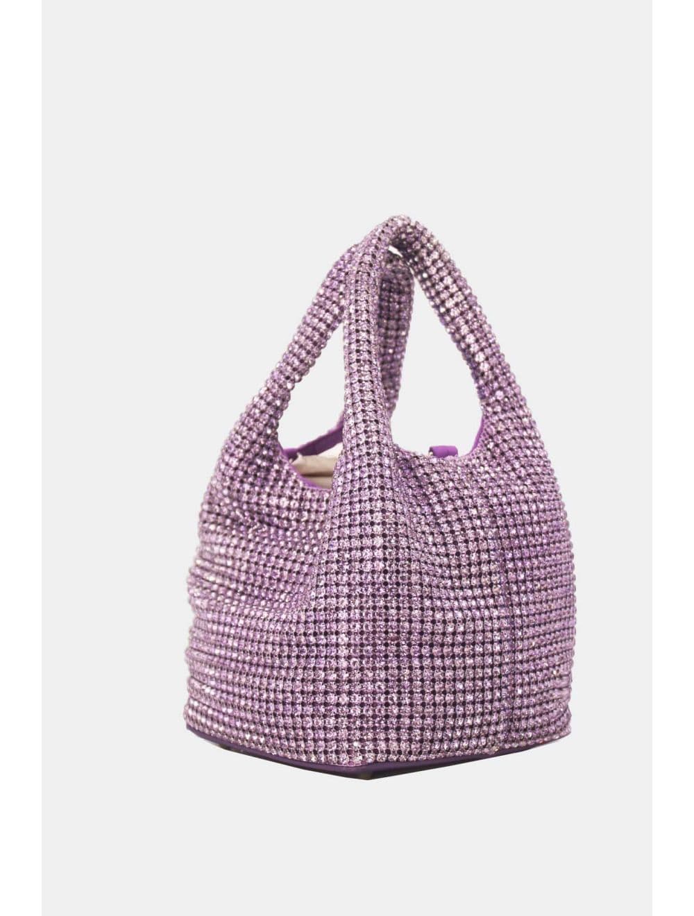 Sac À Main Seau Diamant Strass Pour Femmes-22P-5605-Violet — vue 3