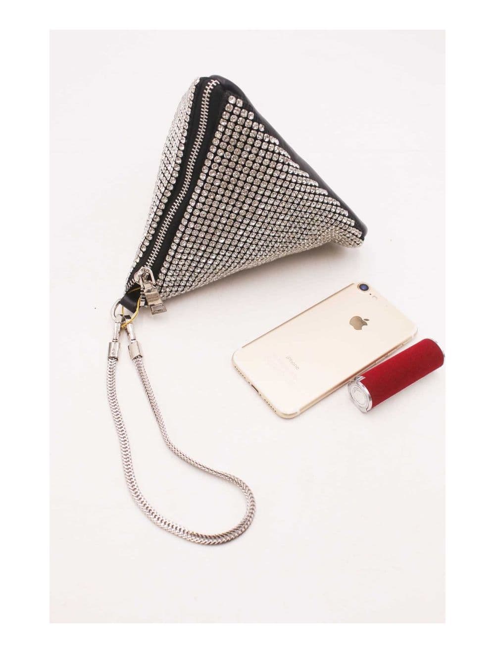Pochette Soirée Triangle Strass 23P-5735-Black — vue 5