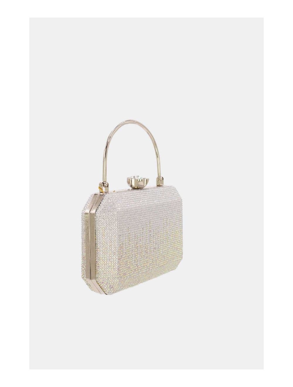 Sac Soirée Boîte de Nuit Strass  23P-5719-Argent — vue 3