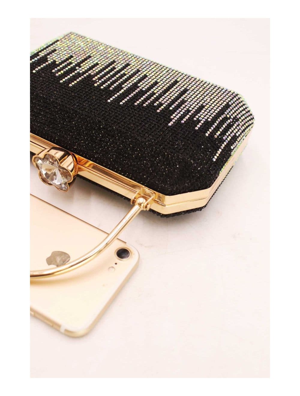 Sac Soirée Boîte de Nuit Strass  23P-5719-Noir