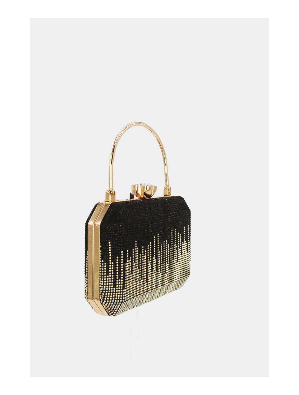Sac Soirée Boîte de Nuit Strass  23P-5719-Noir — vue 3