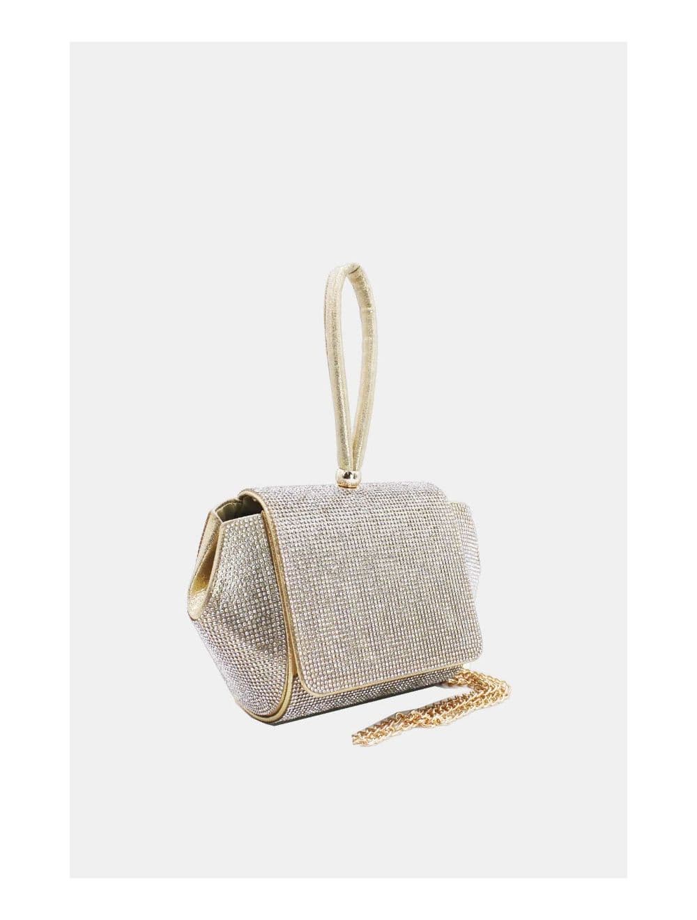 Pochette Soirée ou Mariage Avec Strass -21P-5355-Gold — vue 3