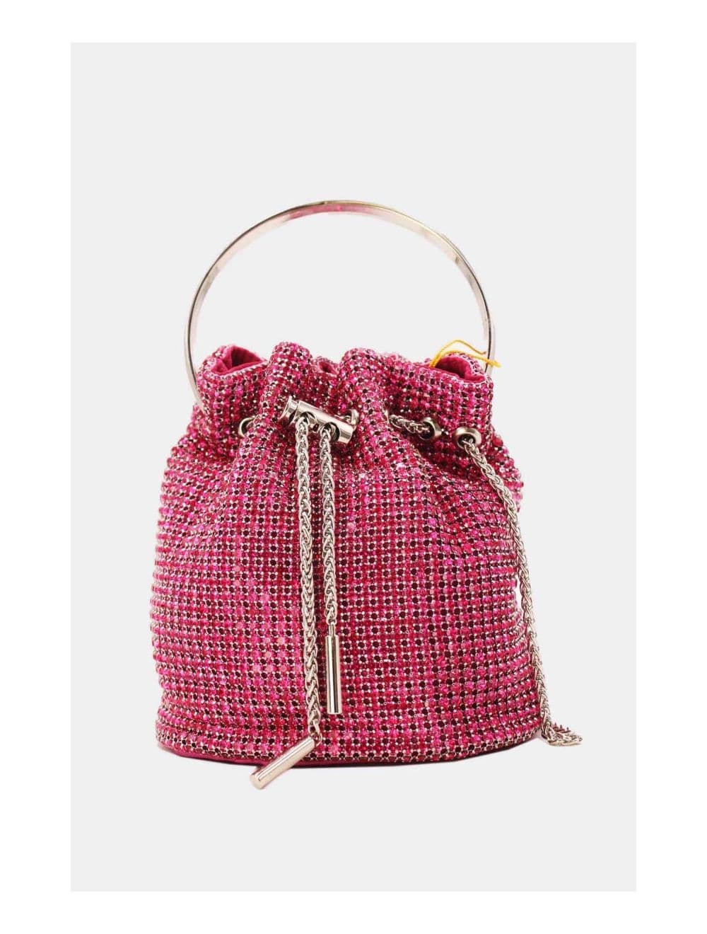 Petit Sac Seau Soirée Avec Strasse -22P-5505-Rose