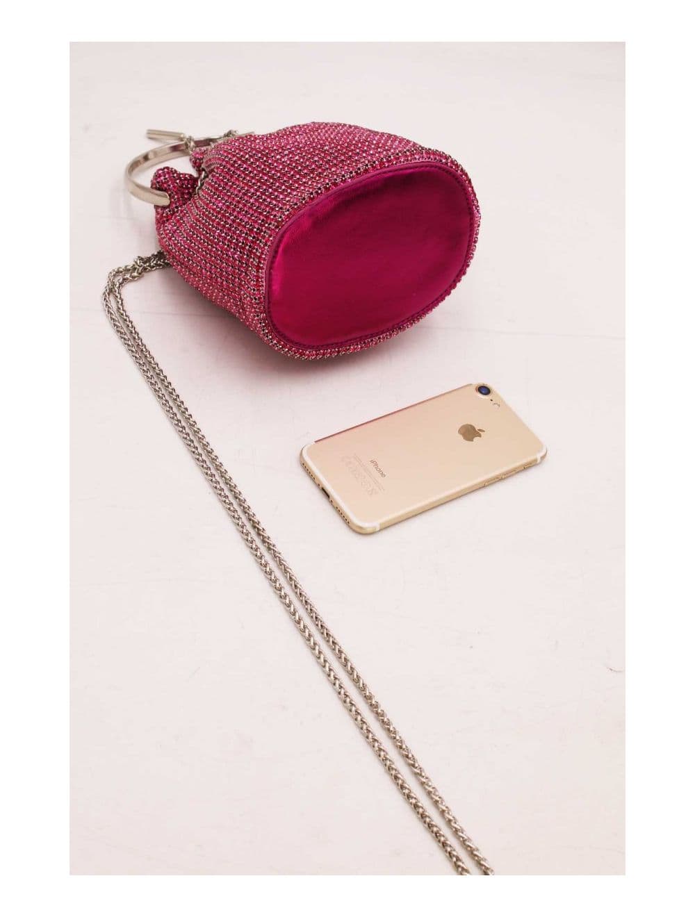 Petit Sac Seau Soirée Avec Strasse -22P-5505-Rose — vue 3