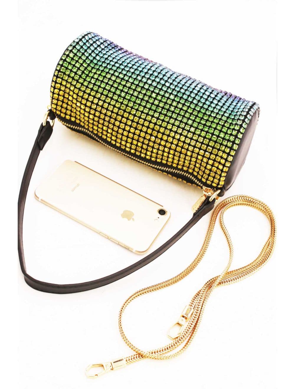 Sac Soirée Double Porté Strass-22P-5389-Multi — vue 3