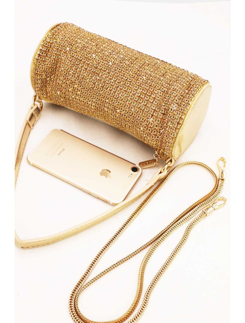 Sac Soirée Double Porté Strass-22P-5389-Doré — vue 3