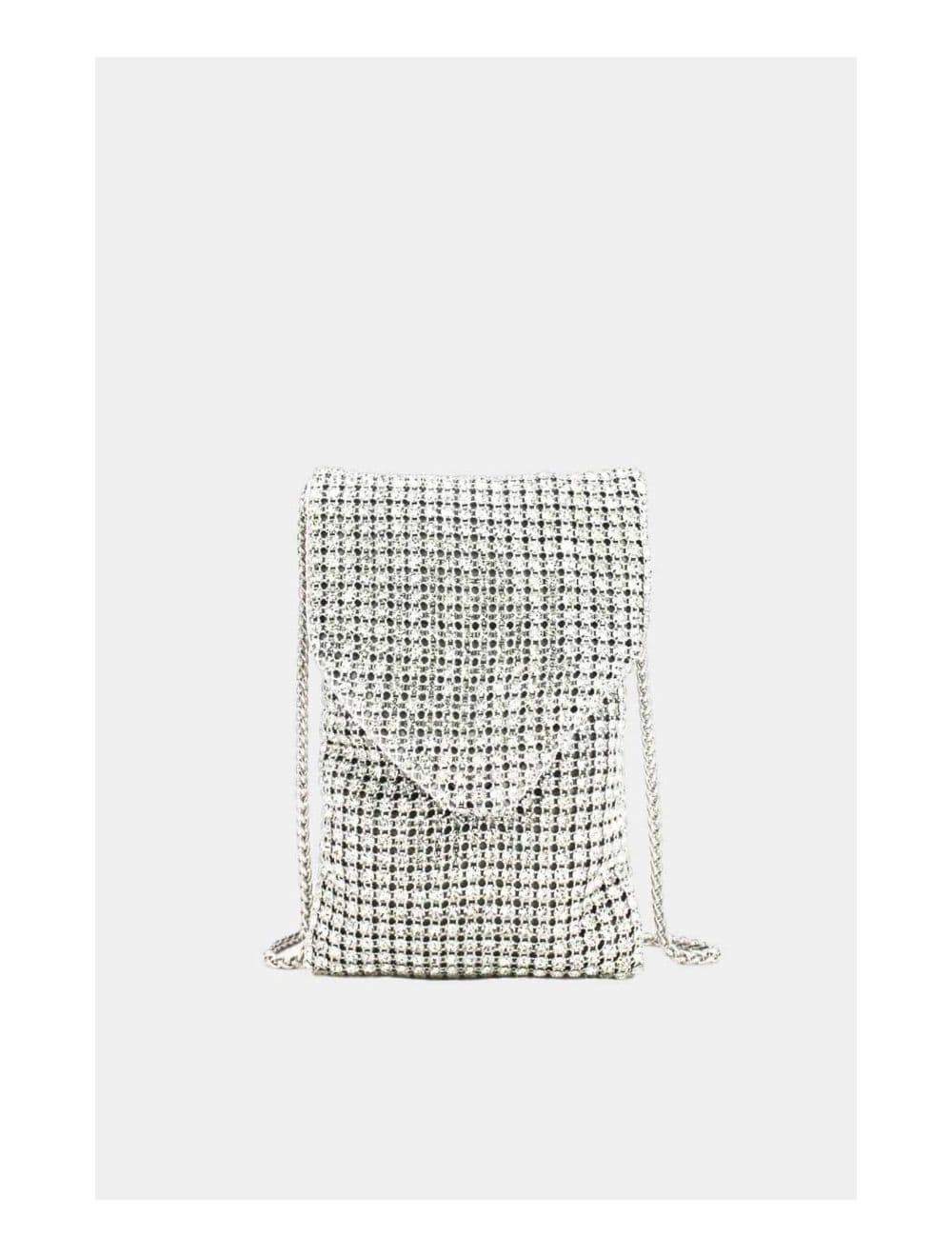 Pochette Soirée Avec Strasse -22P-5602-Argent