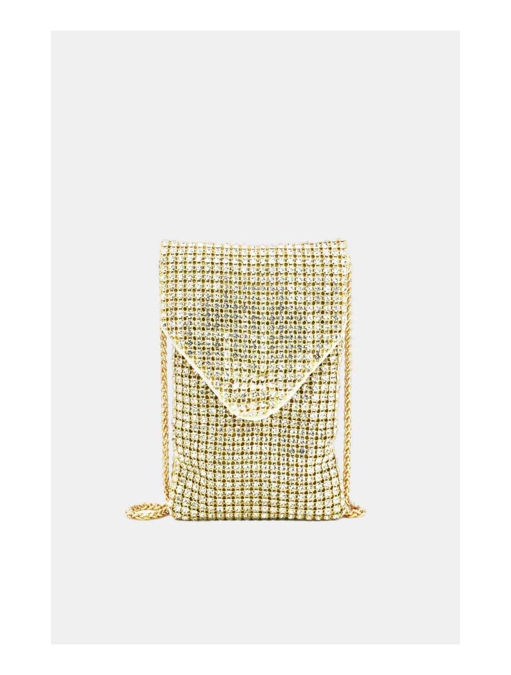 Pochette Soirée Avec Strasse -22P-5602-Doré