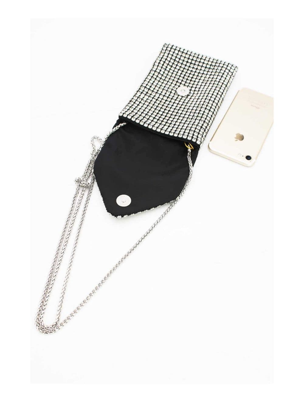 Pochette Soirée Avec Strasse -22P-5602-Noir — vue 3