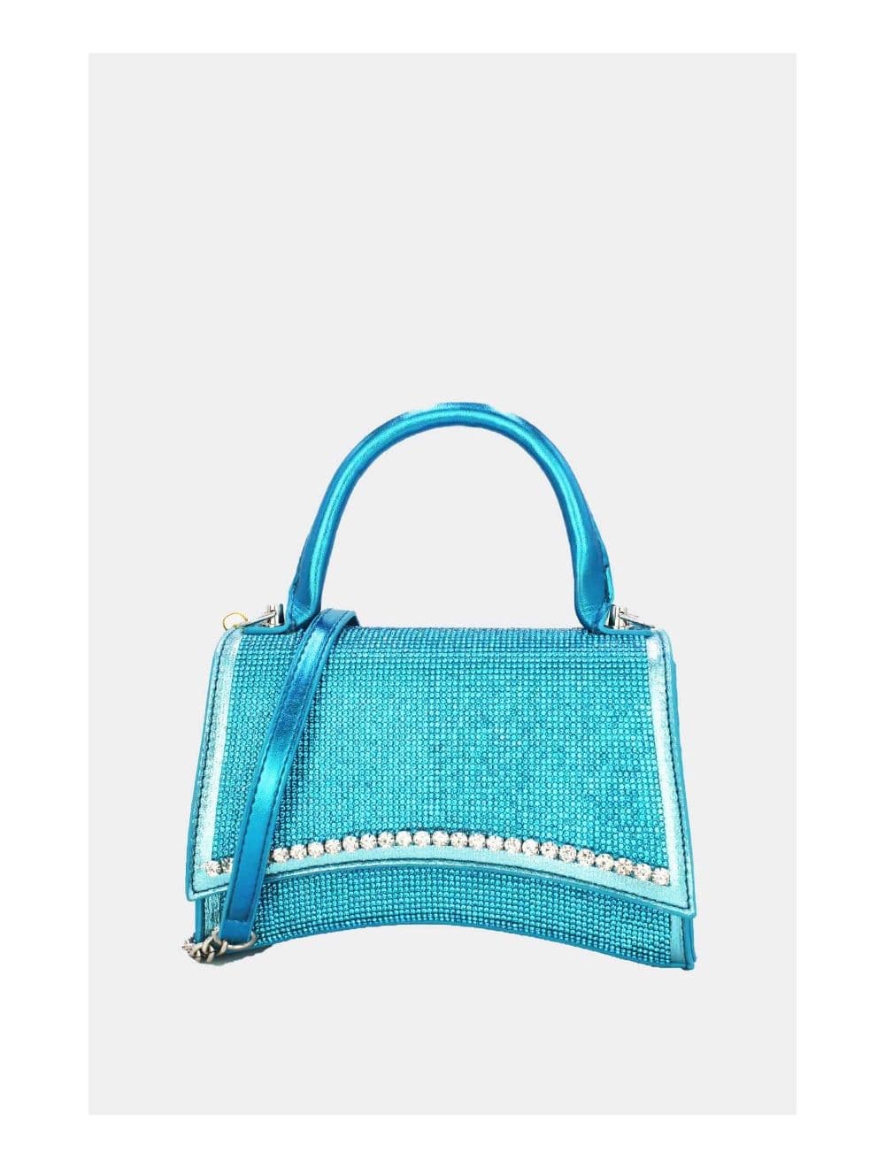 Mini Sac à Main Strass-22P-5531-Bleu