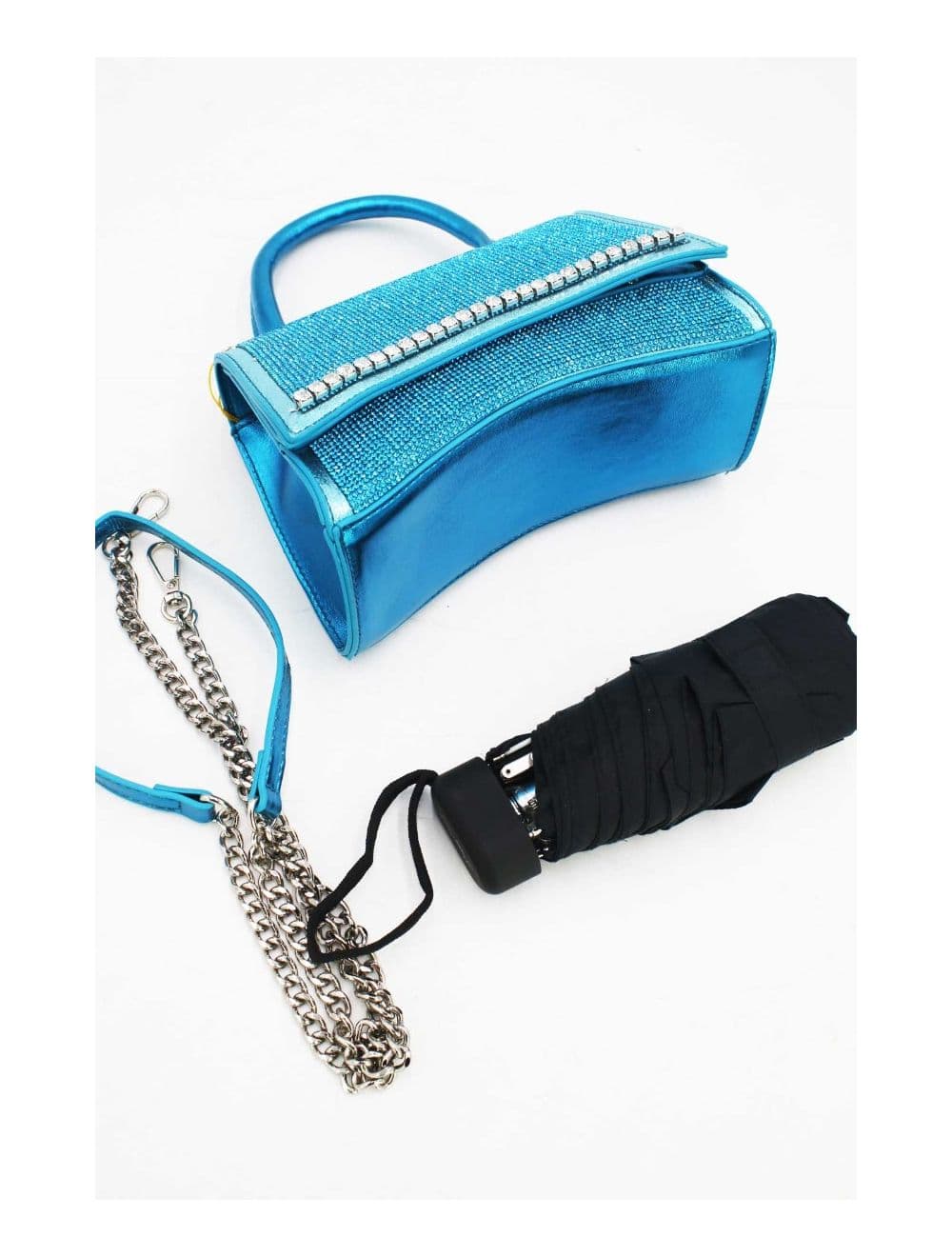Mini Sac à Main Strass-22P-5531-Bleu — vue 4