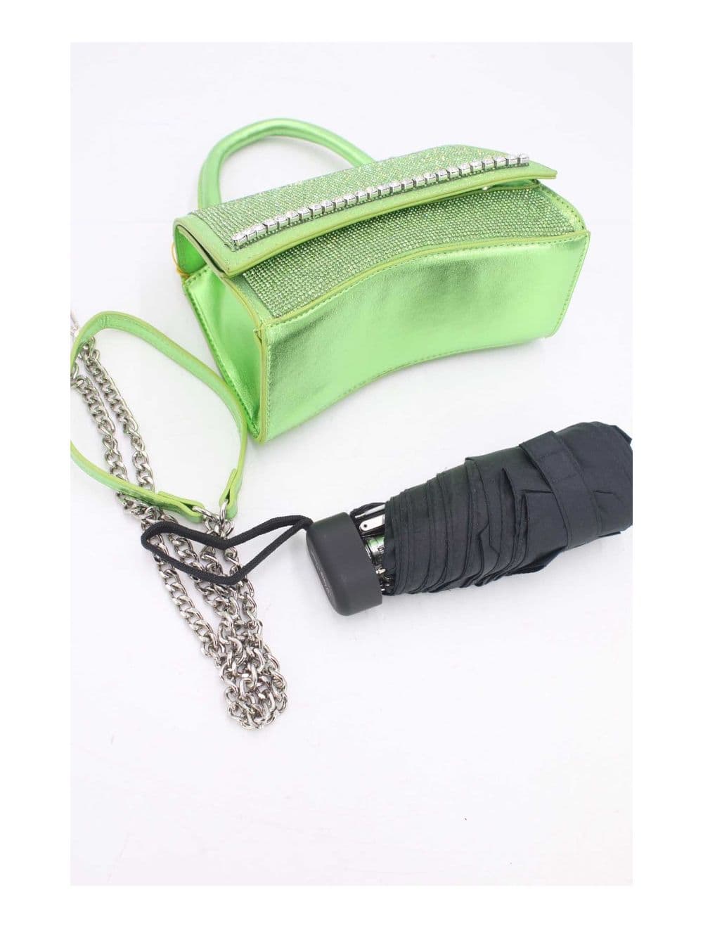 Mini Sac à Main Strass-22P-5531-Vert — vue 4