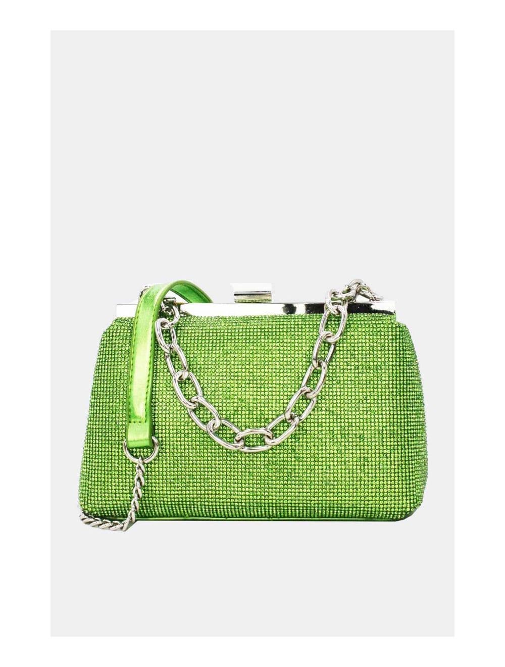 Pochette Soirée ou Mariage Avec Strass -22P-5387-Vert