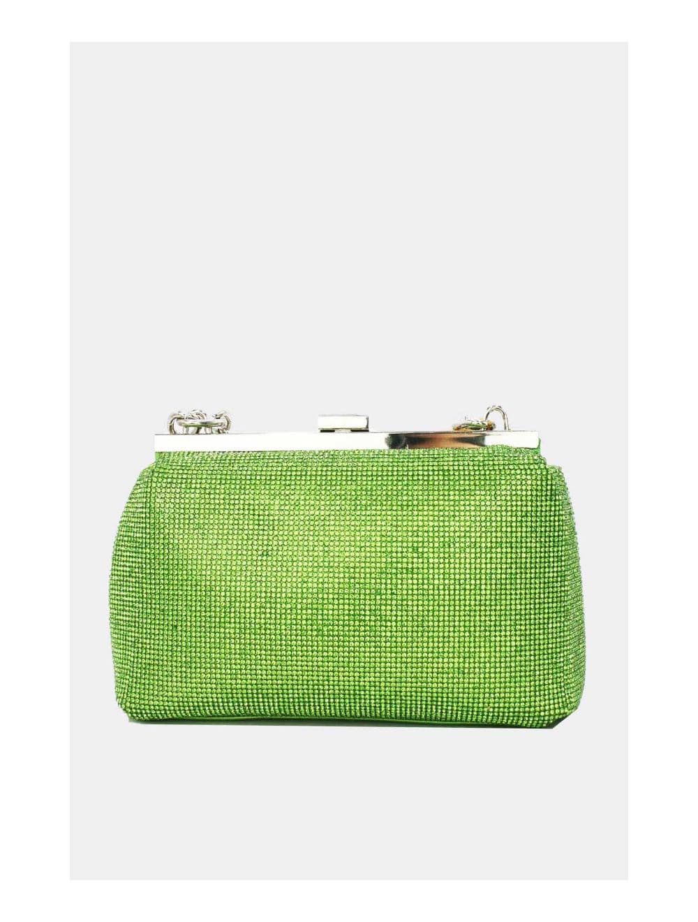 Pochette Soirée ou Mariage Avec Strass -22P-5387-Vert — vue 3