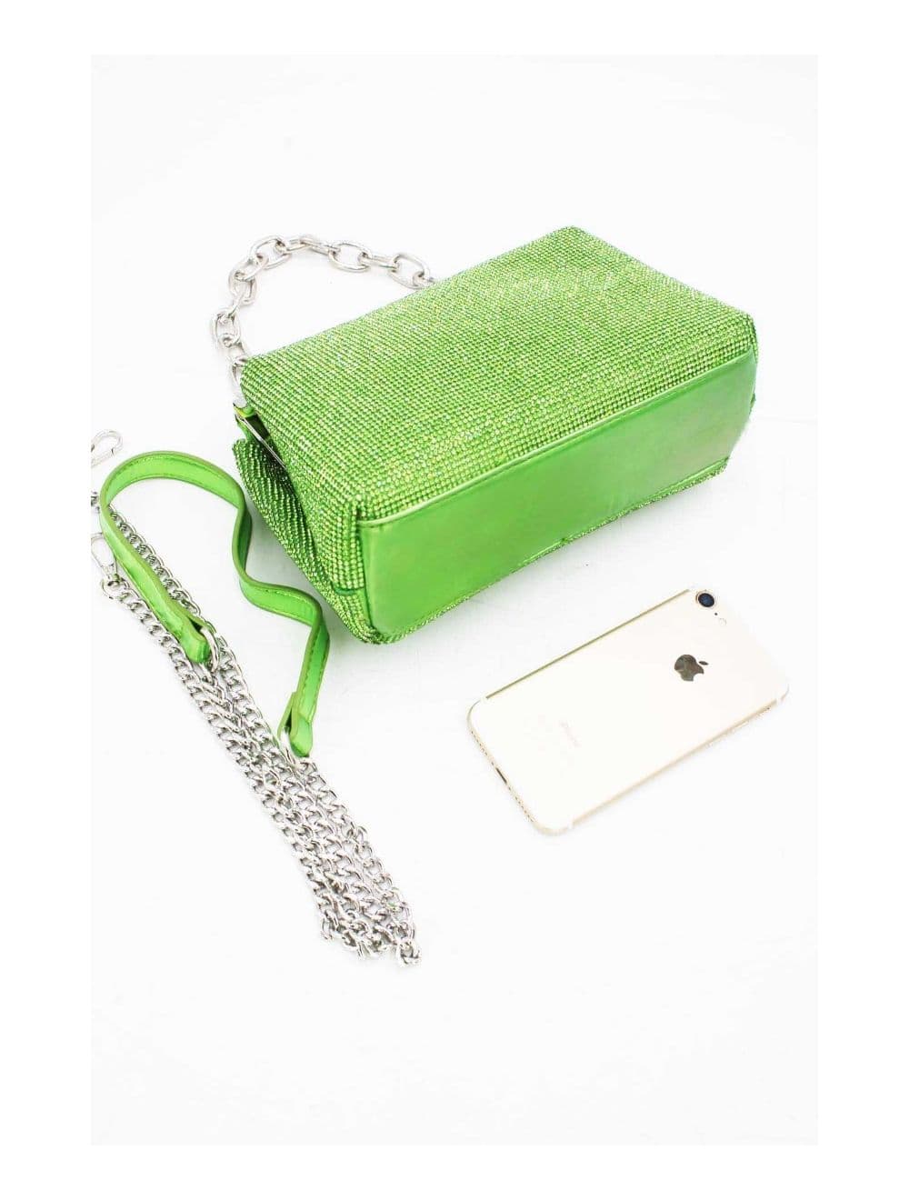Pochette Soirée ou Mariage Avec Strass -22P-5387-Vert — vue 4