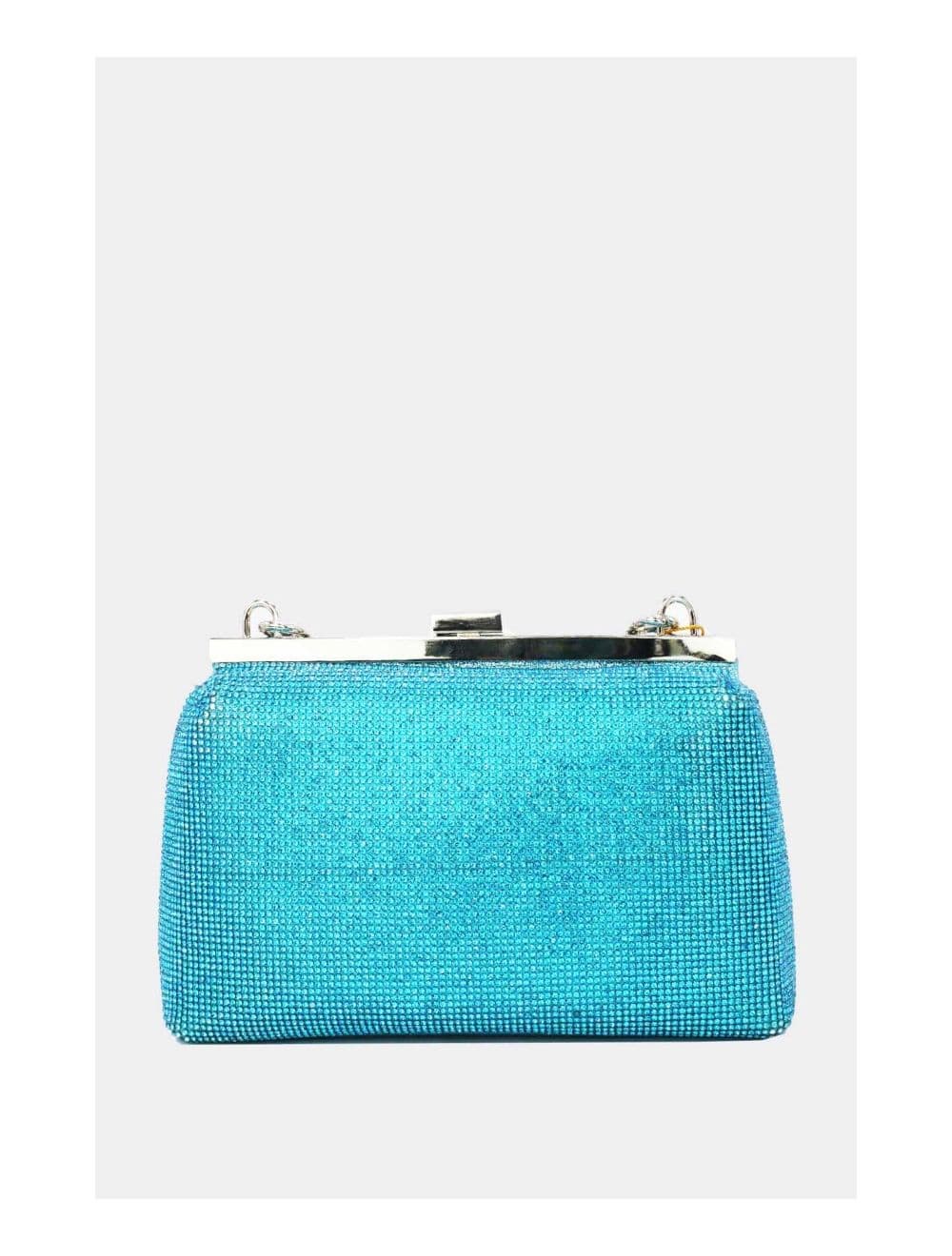 Pochette Soirée ou Mariage Avec Strass -22P-5387-Bleu — vue 3