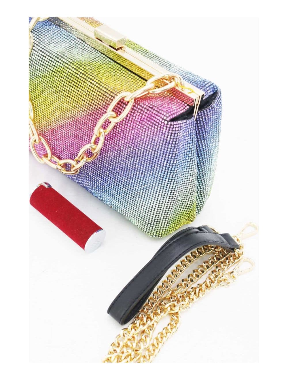Pochette Soirée ou Mariage Avec Strass -22P-5387-Multi — vue 4