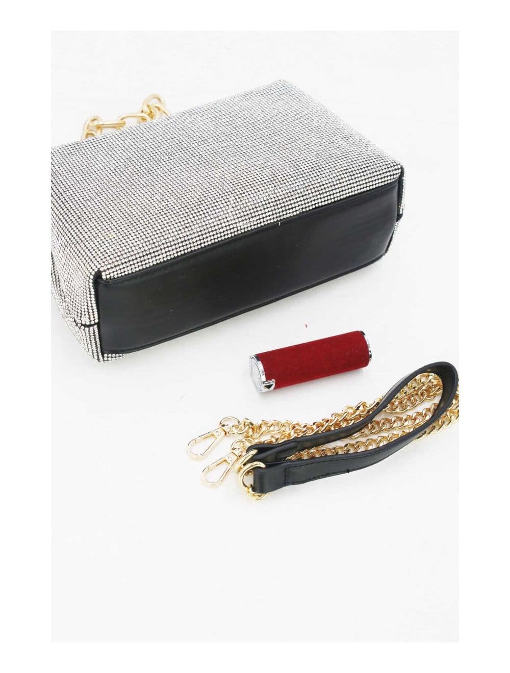 Pochette Soirée ou Mariage Avec Strass -22P-5387-Noir — vue 3