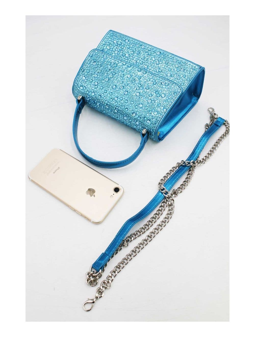 Sac Soirée Petit Cristaux  22P-5593-Bleu — vue 4