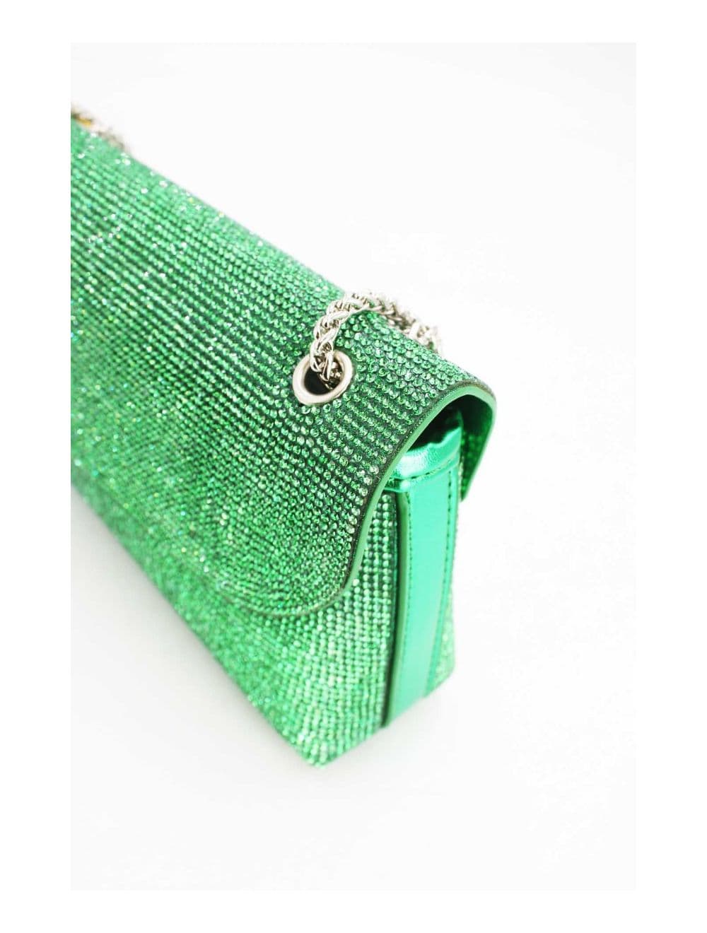 Pochette Soirée ou Mariage Avec Strass -21P-5115-Vert Foncé — vue 5
