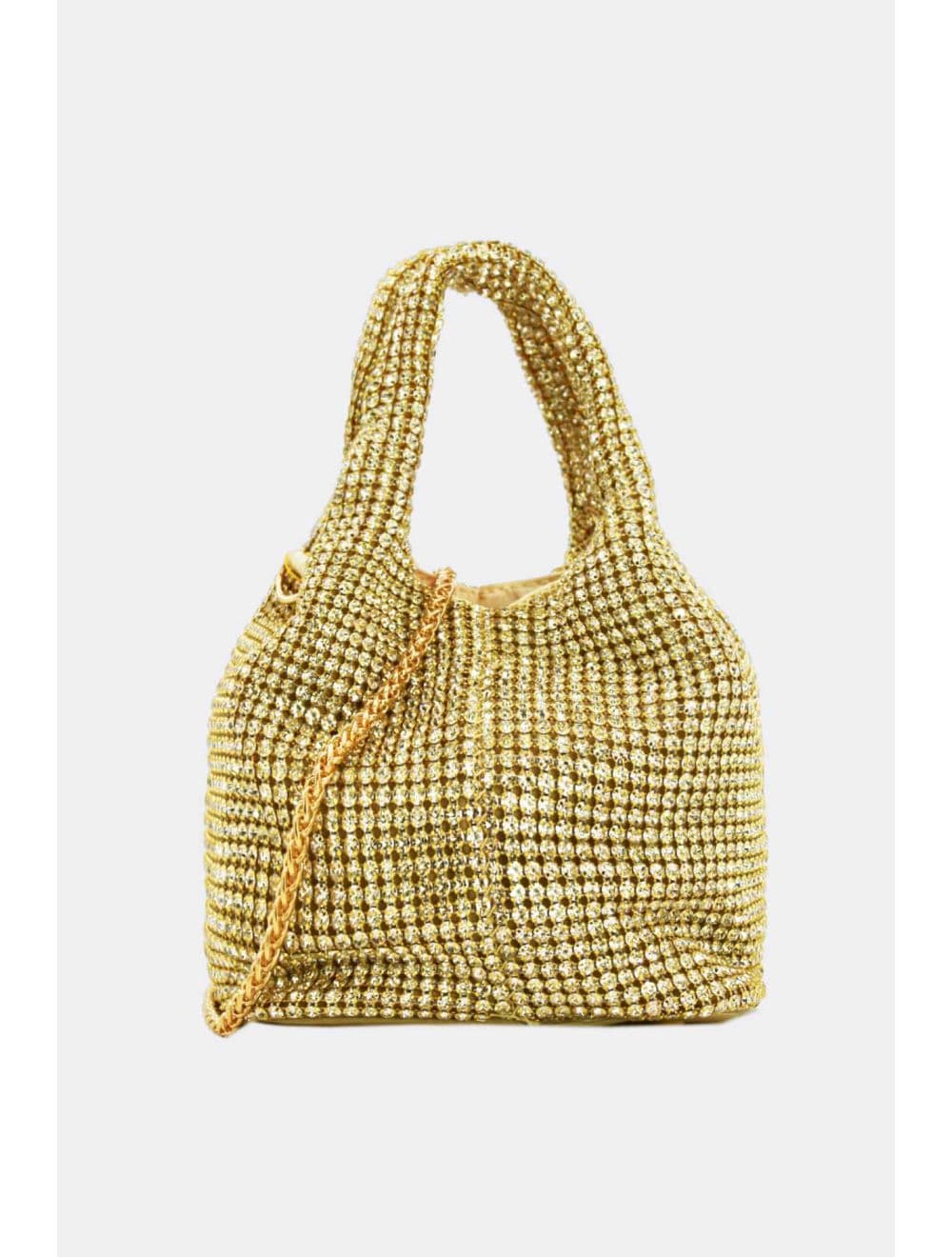 Sac À Main Seau Diamant Strass Pour Femmes-22P-5605-Doré