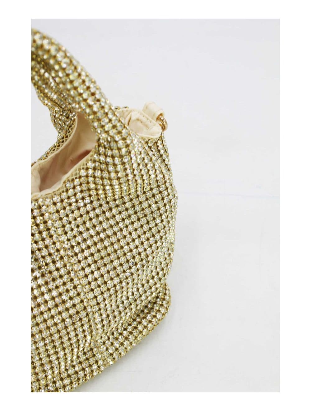 Sac À Main Seau Diamant Strass Pour Femmes-22P-5605-Doré — vue 3