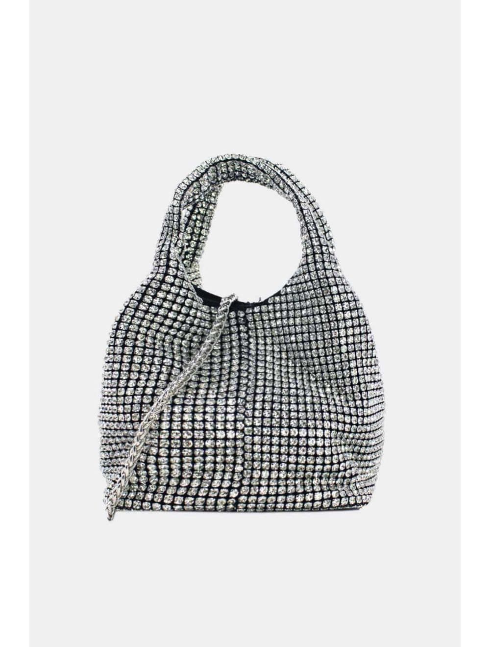 Sac À Main Seau Diamant Strass Pour Femmes-22P-5605-Noir