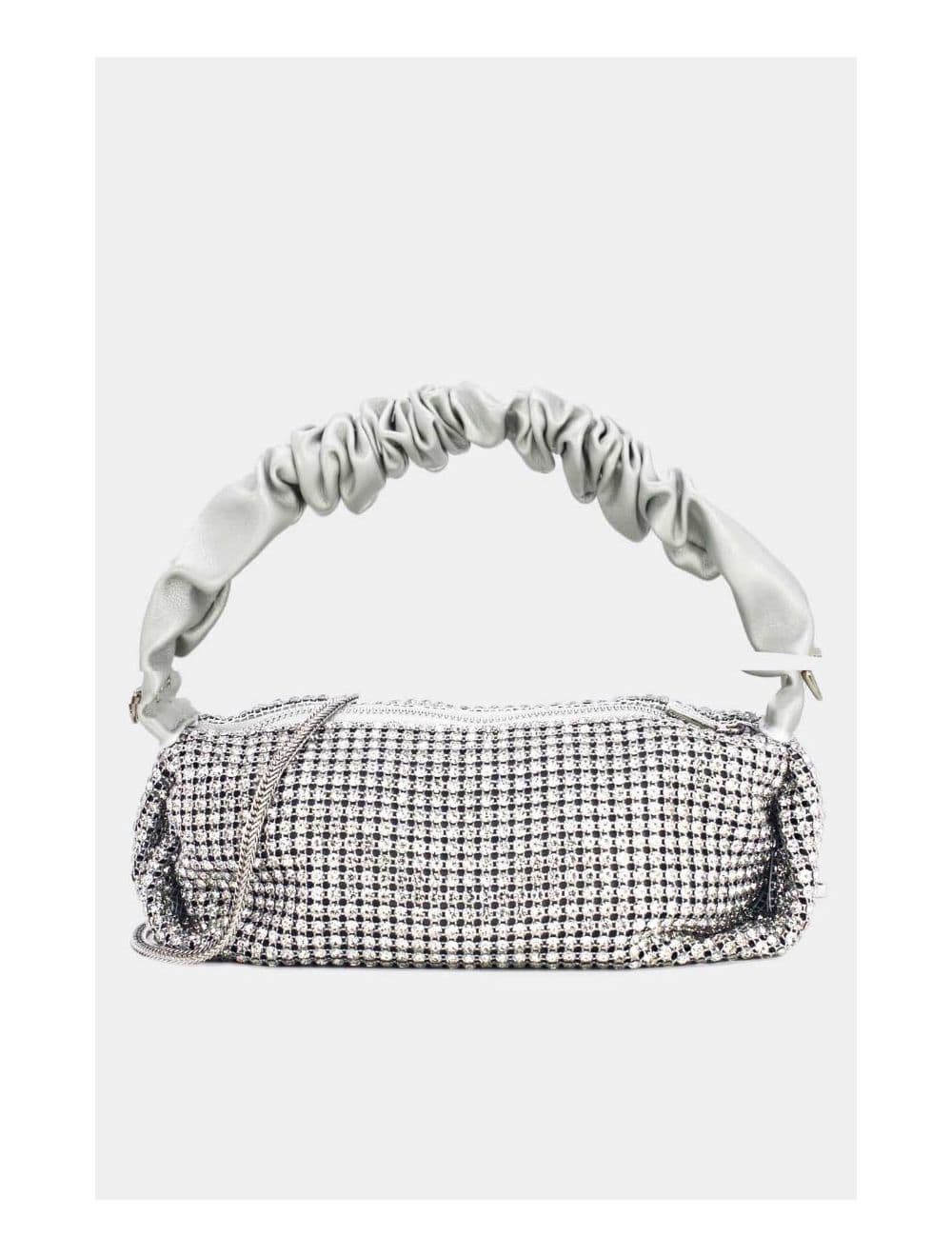 Sac Soirée ou Mariage Avec Strass-22P-5388-Silver/White