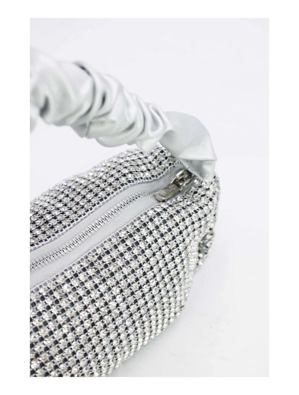 Sac Soirée ou Mariage Avec Strass-22P-5388-Silver/White — vue 4
