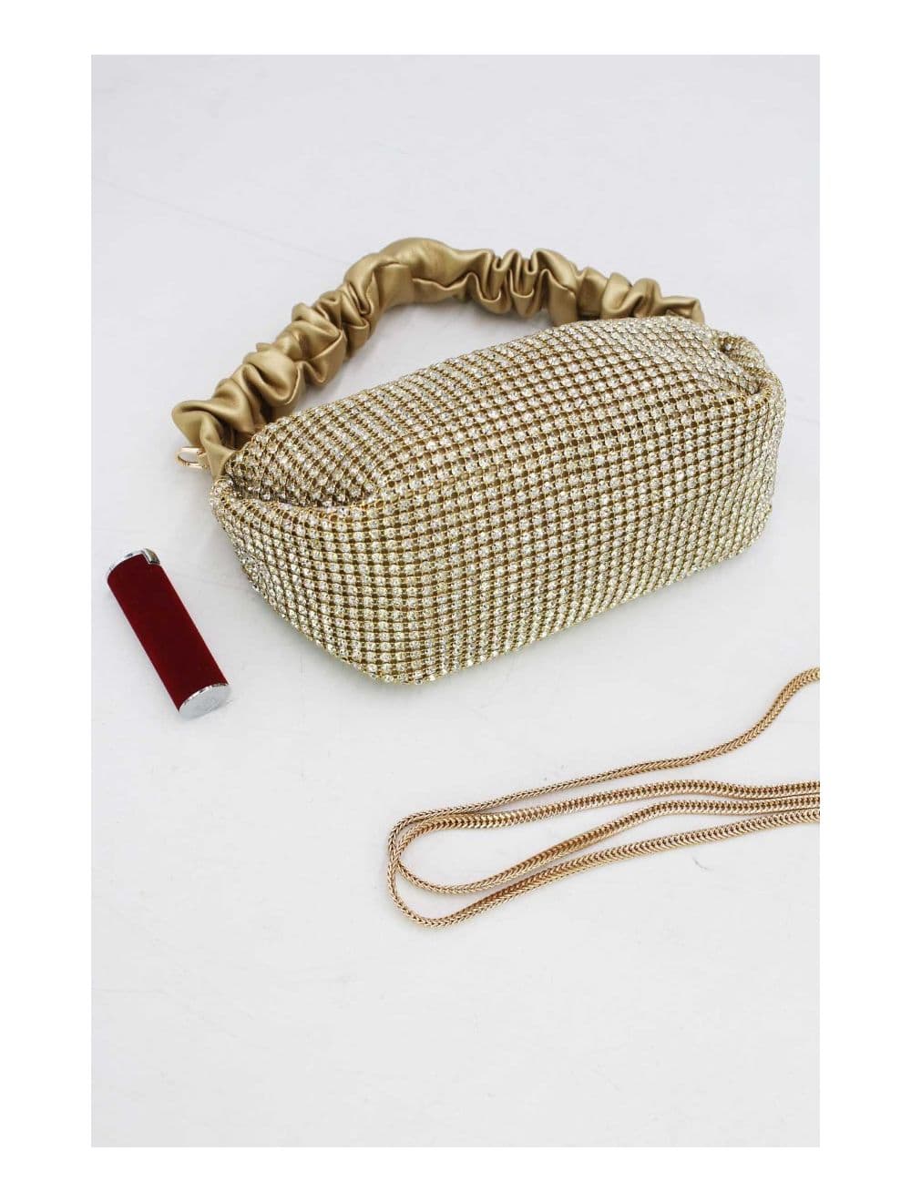 Sac Soirée ou Mariage Avec Strass-22P-5388-Doré — vue 4