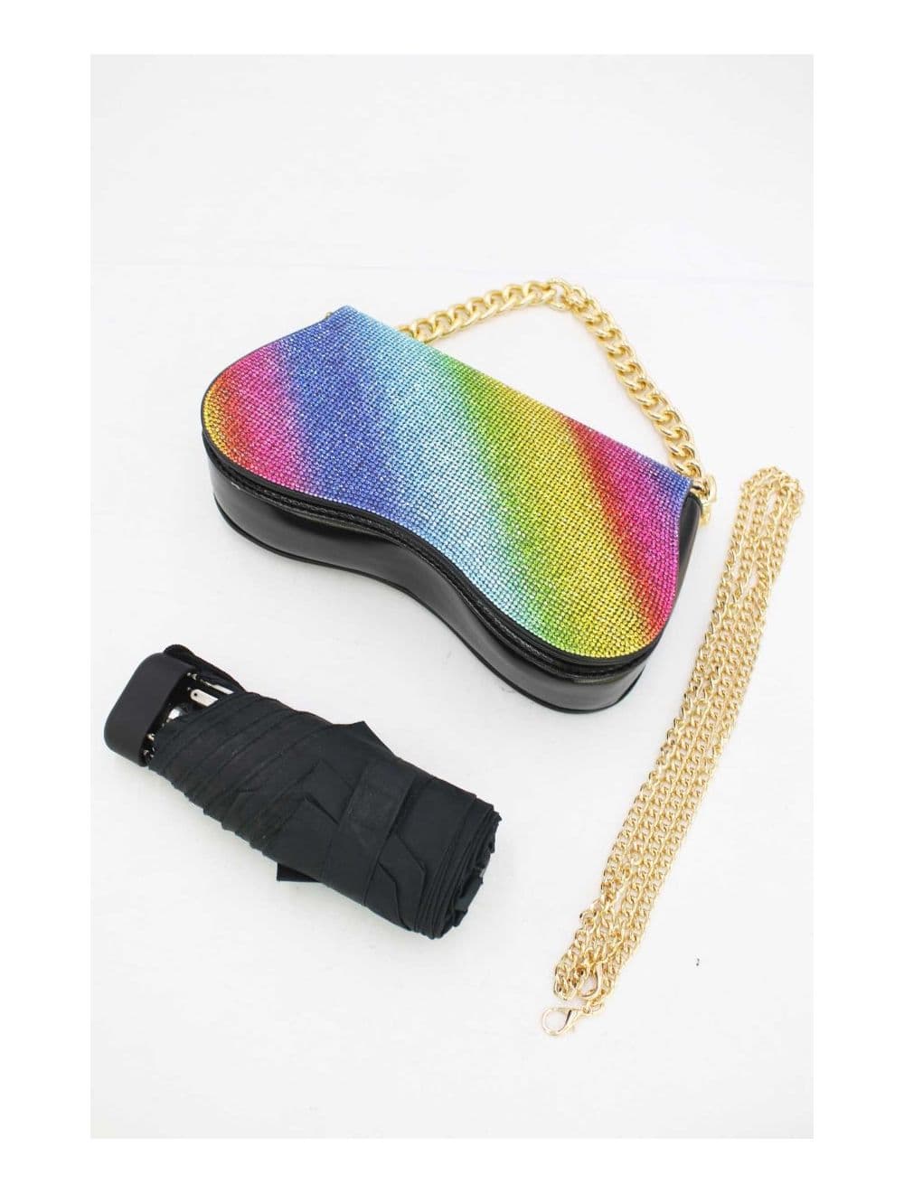 Sac Soirée ou Mariage Strass Avec Chaîne 22P-5653-Multi