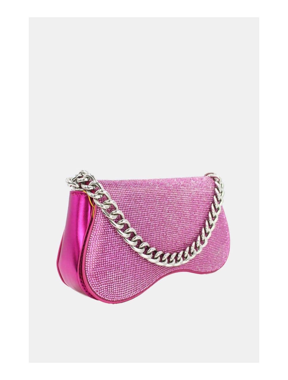 Sac Soirée ou Mariage Strass Avec Chaîne 22P-5653-Rose — vue 3